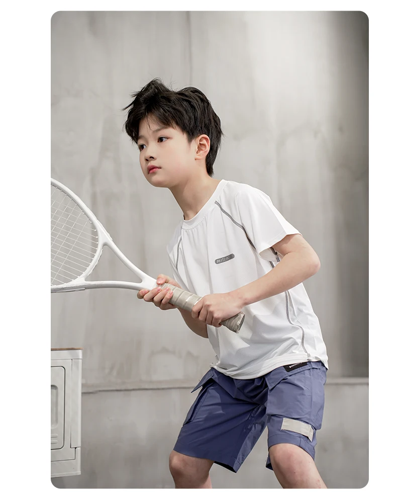 Boys Sports Wear Clothes Girls Sportswear for Kids T-shirt Toddler 4 to 12 Years Mesh Breathable Blue Pink Tees 27 S9636d249863e44ad8550ff9b37db03859