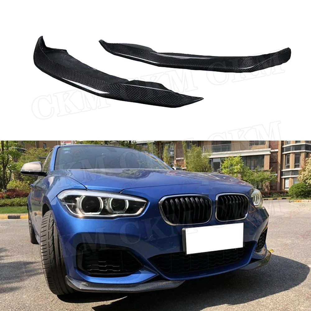 

1 Series Carbon Fiber Front Lip Chin side Covers Trim for BMW F20 M Sport M135i M140i Hatchback 2016 - 2018 Bumper Canards