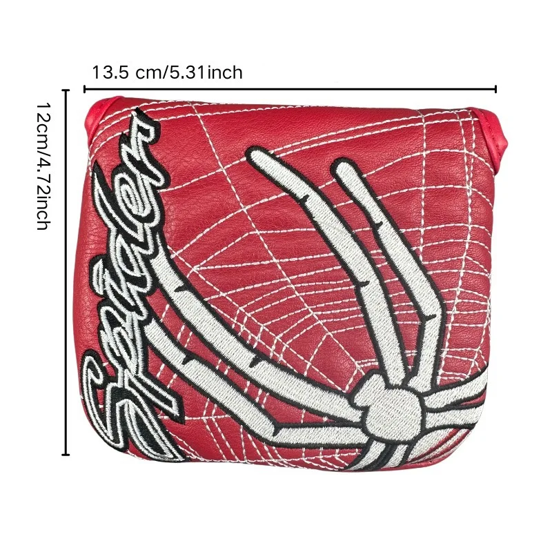 1pc Spider Embroidered Golf Putter Cover Waterproof And Wear-resistant Club Cover, Durable PU Leather With Magnet Closure 2