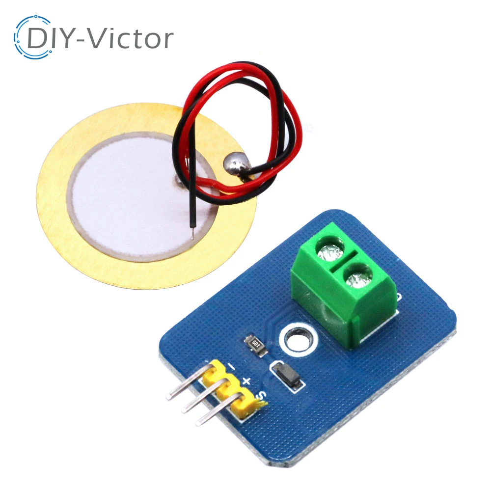 DIY KIT 3.3V/5V ceramiczny moduł czujnika wibracji Piezo kontroler analogowy zestaw komponentów elektronicznych czujnika do Arduino UNO R3