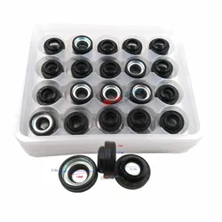 100 Pieces Auto A/C Compressor Shaft Seal Oil Seal Stamp for Saden TR70 Golf VII R134a Compressor Repair Parts