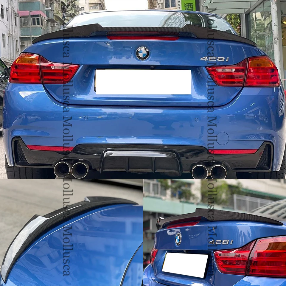 M4スタイル グロスブラック リアトランクリップスポイラー、BMW 4