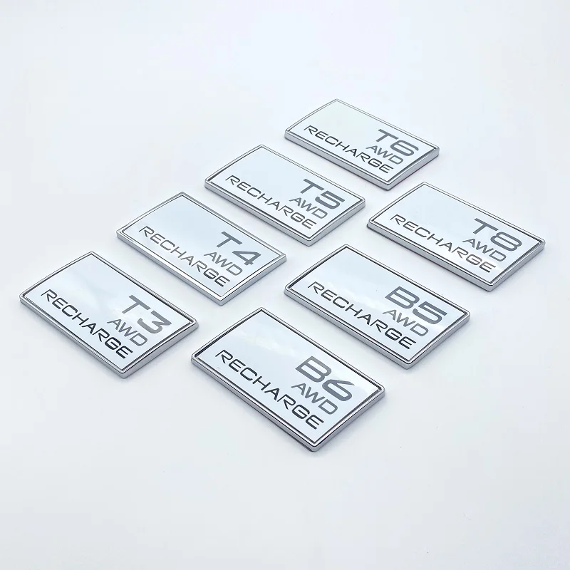 Chrome Silver T3 T4 T5 T6 T8 B5 B6 AWD Recharge Label Letters Emblem ...