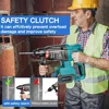Brushless Electric Hammer Impact Rotary Drill Cordless Screwdriver Rechargeable large Torque Power Tools For Makita 18V Battery 5
