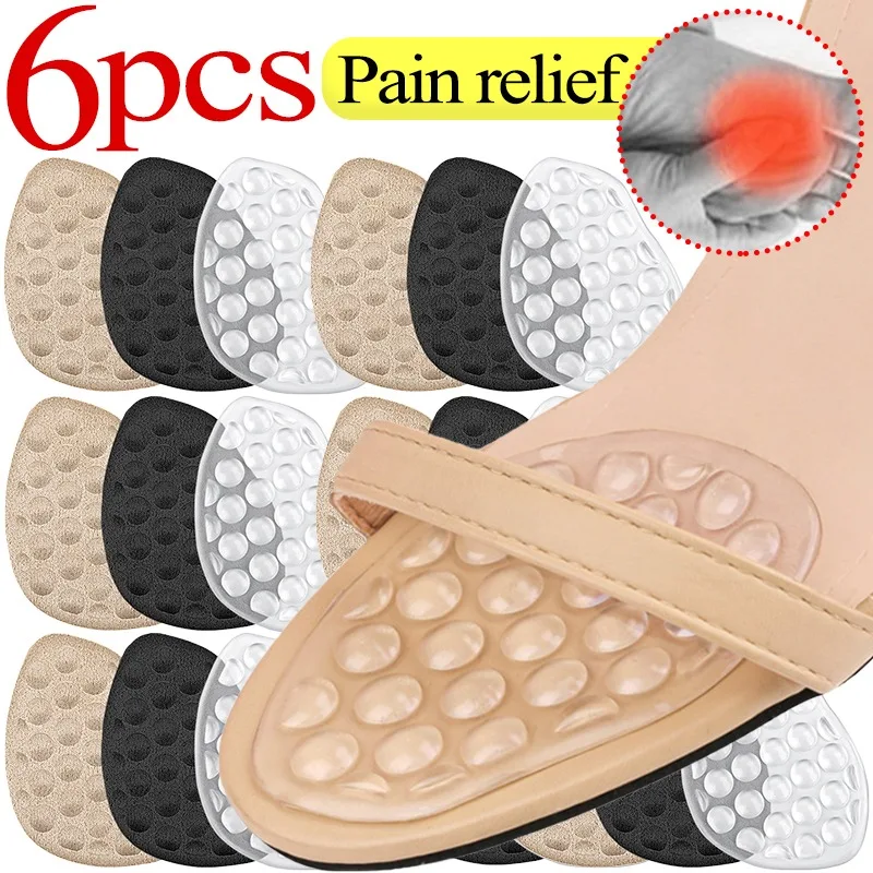 Relieve Pain GEL Forefoot Pad High Heels Reduce Pressure Half Insole Wear Resistant High Elasticity Forefoot Insert