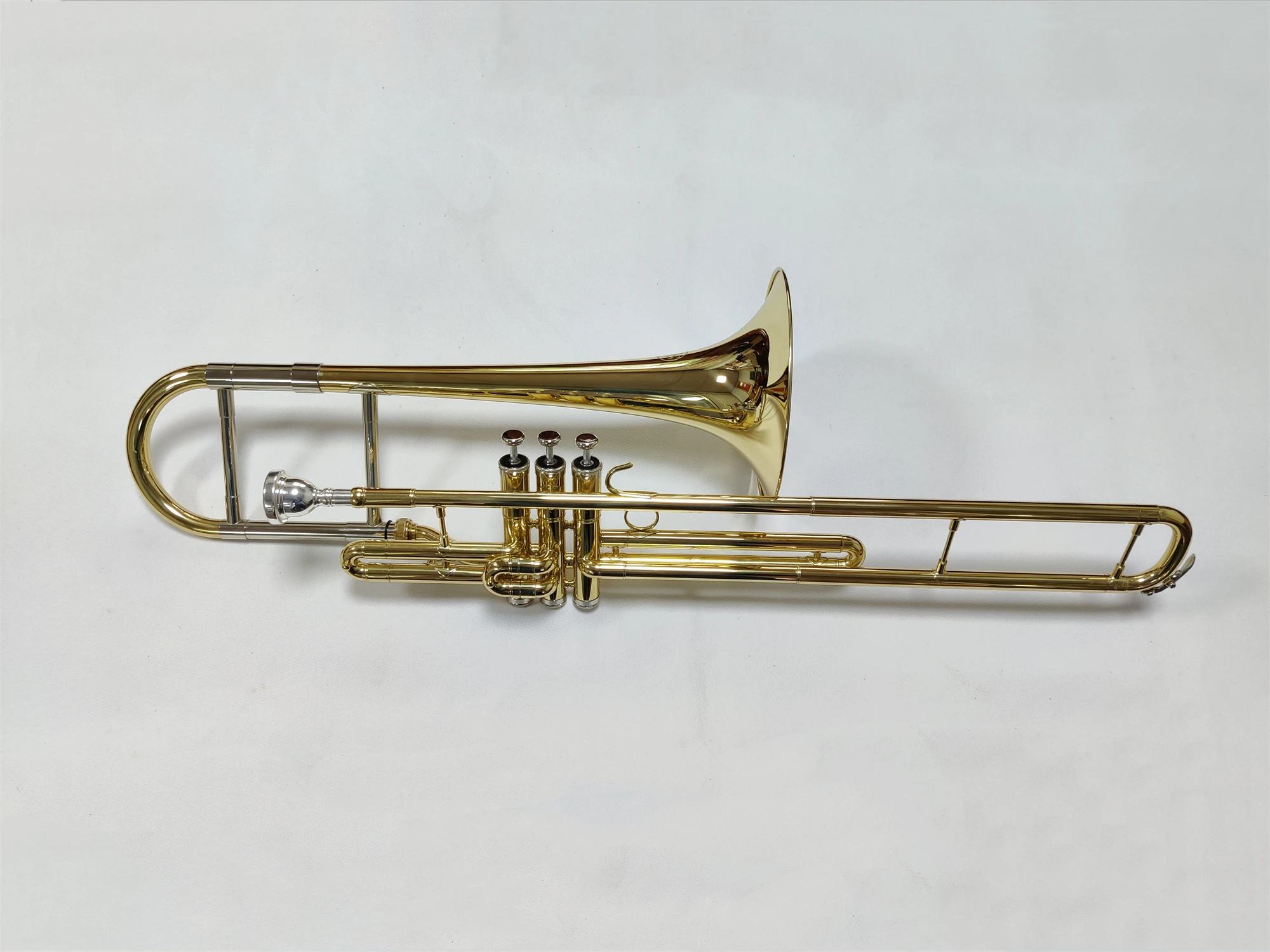 Popular grade gold lacquer brass Slide sleeve and Bell Piston Valves Tromebone