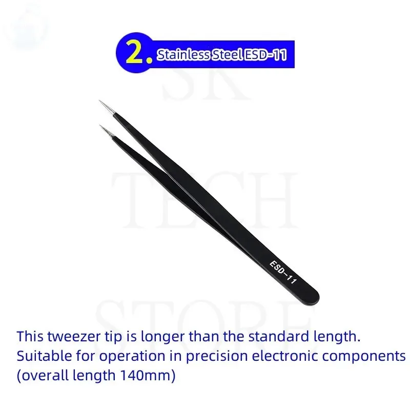 6PCS ESD Precision Tweezers Set