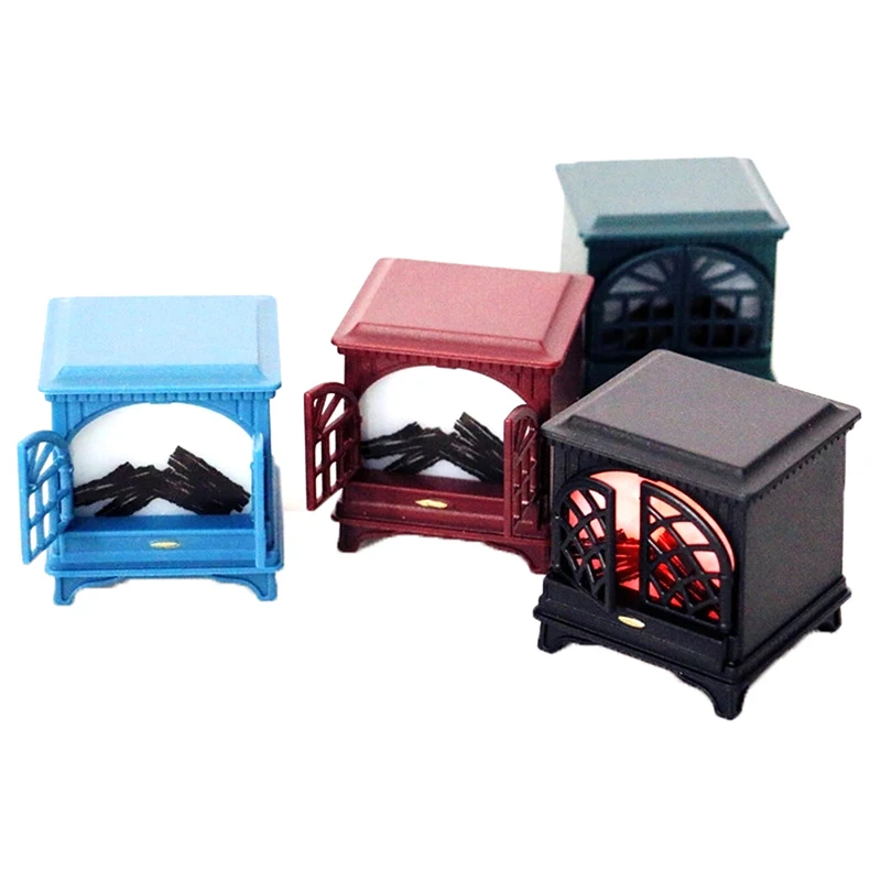 Puppenhaus Miniatur Kamin glühenden Herd Simulation Möbel Modell Ornamente DIY Puppen Haus Dekor Zubehör Kinderspiel zeug 1pc – Detail 5