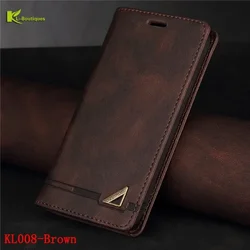 Magnetic Leather Anti-Theft Wallet Flip Cover Case for Redmi Note 12 Pro 5G (Brown)