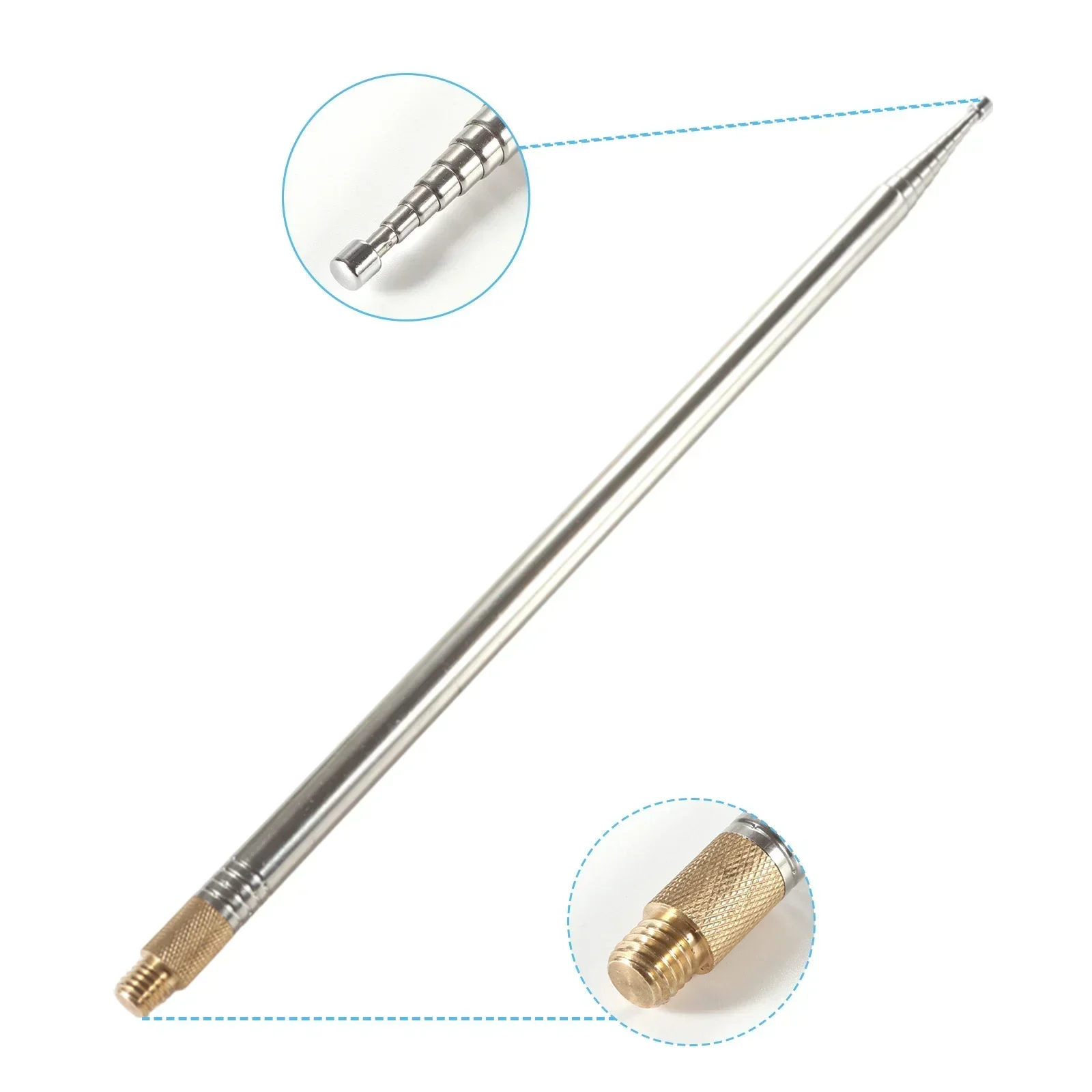 304 Stainless Steel 2.5m shortwave antenna Whip Antenna For Pac12 JPC7 Portable Short Wave Antenna DIY Shortwave Radios And Telescopic