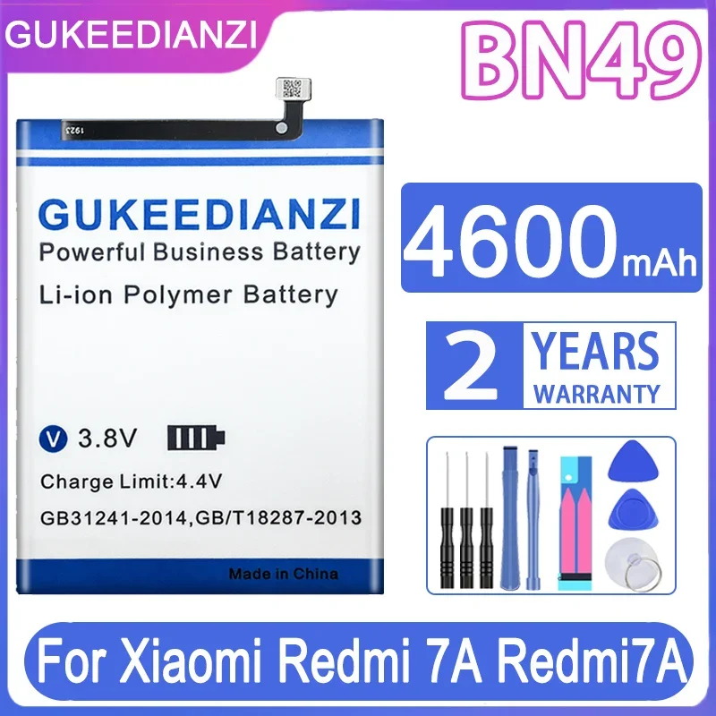 

Аккумулятор GUKEEDIANZI для Xiao Mi BN49 BN 49 4600 мАч для Xiaomi Redmi 7A для Redmi7A высококачественные сменные батареи для телефона