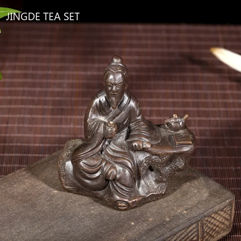 Chinese Tea Table Yixing Purple Clay Tea Pet Ornaments Handmade Sculpture Decoration Art Decor Crafts Teaware Gifts tea pet ornaments