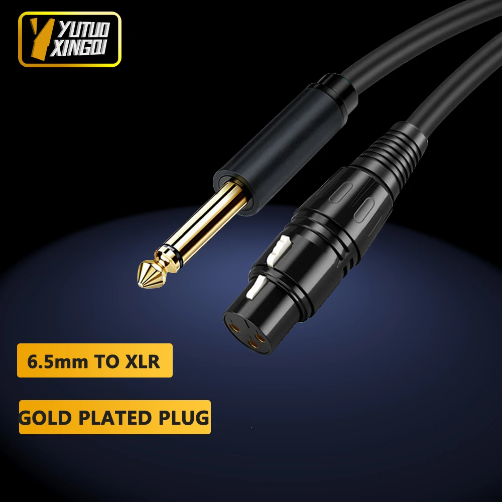 

6.5mm To XLR Male Female Audio Cable 6.35mm Canon Interface Audio Mixer Microphone Connection Microphone Cable 1m 1.5m 2m 3m