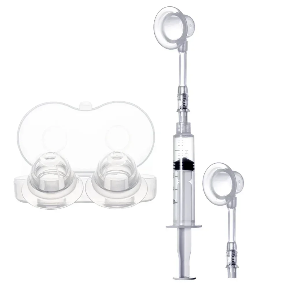 Nipple Aspirator Puller Shaper Feeding Sucking for Flat Inverted Nipples Treatment Redress Correction Niplette Attractor 1 Set 5