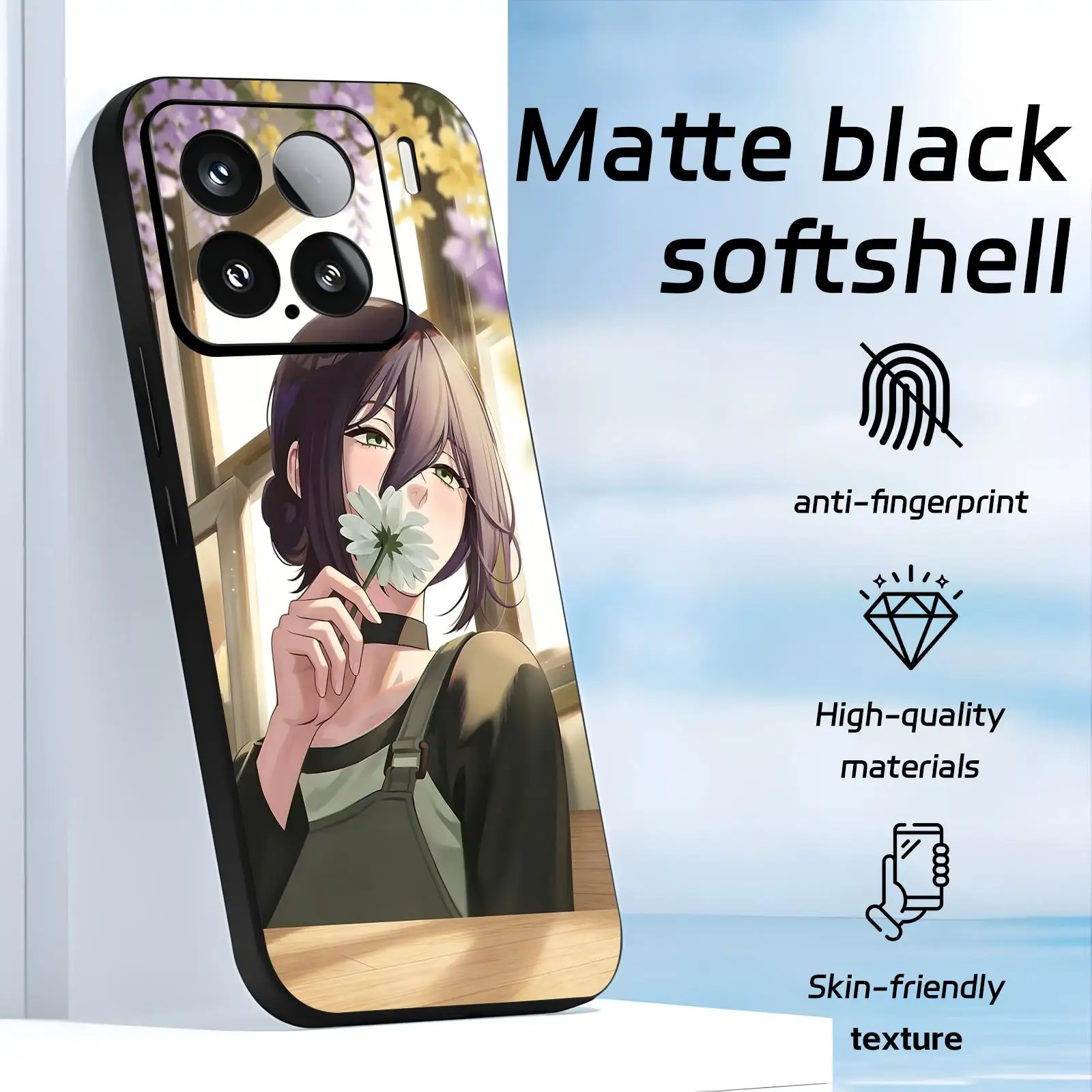 Chainsaw Man Reze Soft Black Shockproof Phone Case
