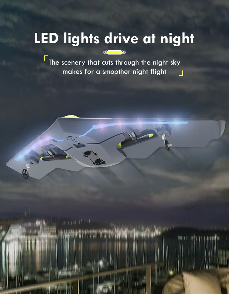 Avion Télécommandé En Mousse EVA Avec Lumières LED - Mini Planeur Voltige - Enfant 8+ Ans