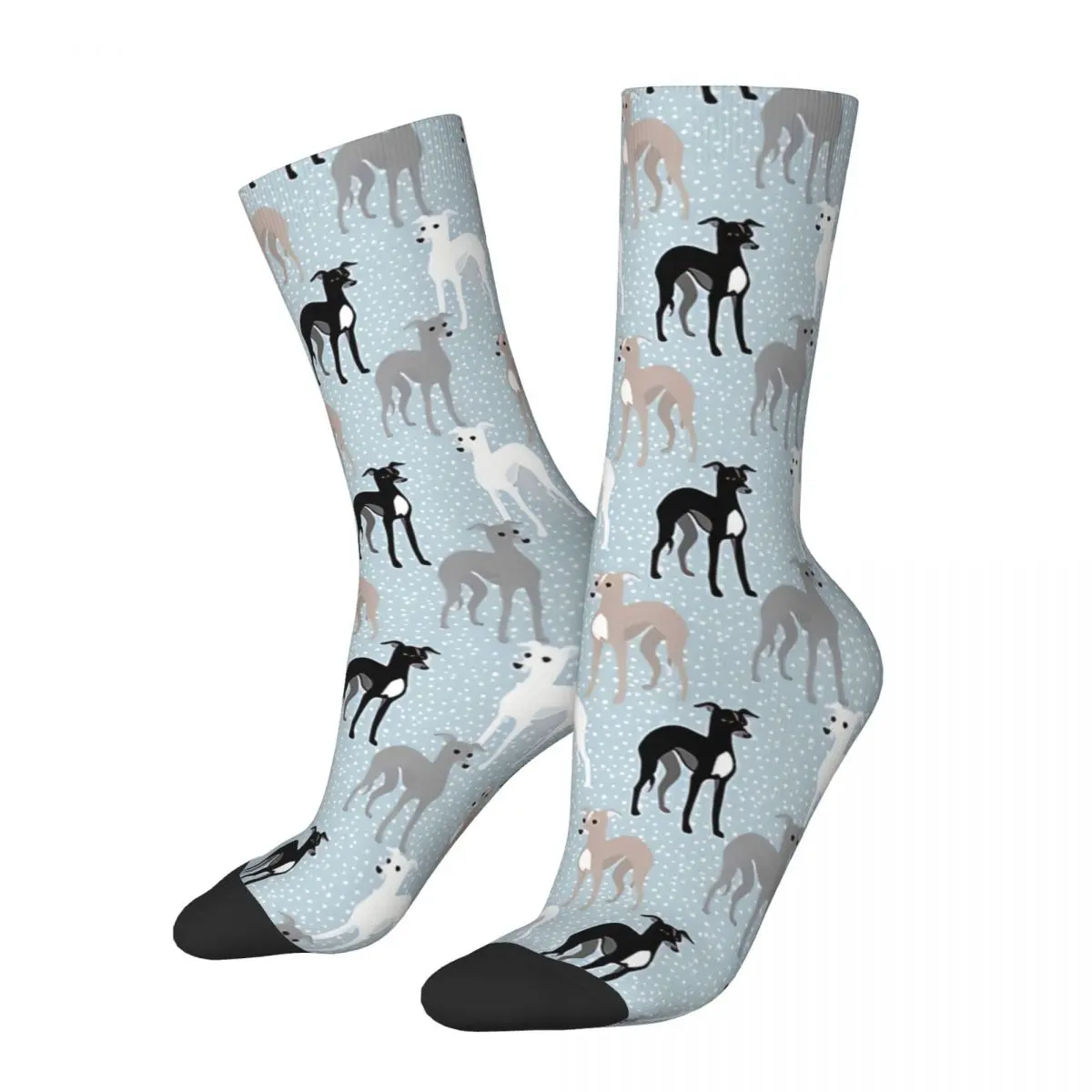 

Italian Mid-Century Modern Pattern Geryhound Greyhounds Dog Socks Hiking 3D Print Boy Girls Mid-calf Sock