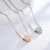 Stainless Steel Pet Paw Print Urn Ashes Cremation Keepsake Necklace For Pet Ashes  Memorial Jewelry Gifts for Man Women 3