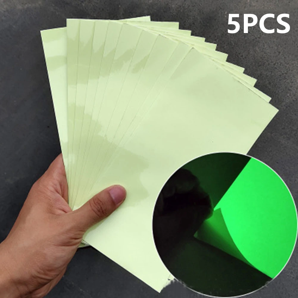

5pcs 20x10cm Luminous Bait Stickers DIY Fake Bait Lure Tape Replacement Your Freshwater Lures Spoons Fishing Accessories