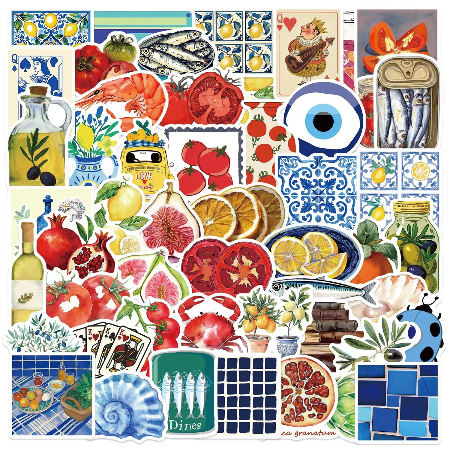 10/50PCS Nette Mittelmeer Tomate Graffiti Aufkleber DIY Telefon Laptop Helm Wasser Flasche Kühlschrank Wasserdichte Aufkleber Kinder Spielzeug