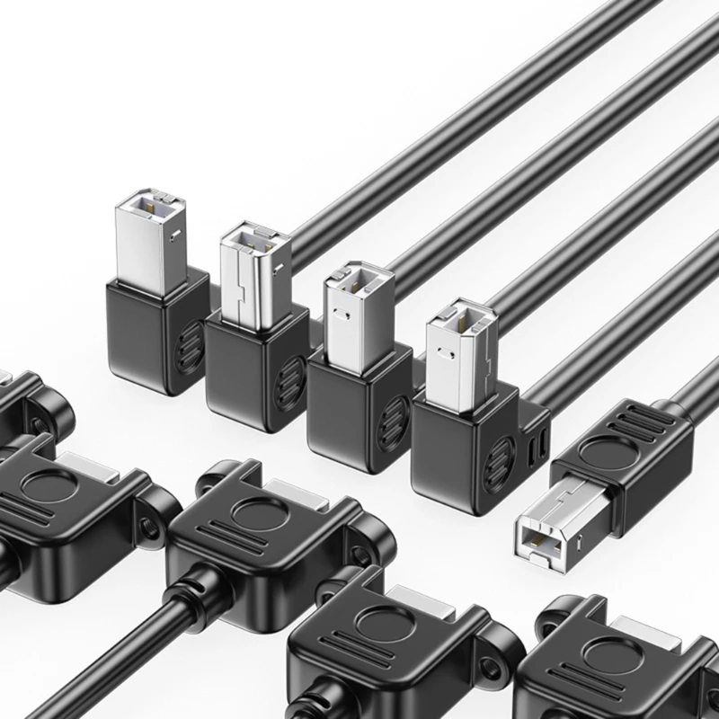 Cavo Adattatore USB-B 2.0 Maschio A Femmina Angolato Con Montaggio Su Pannello, 50 Cm
