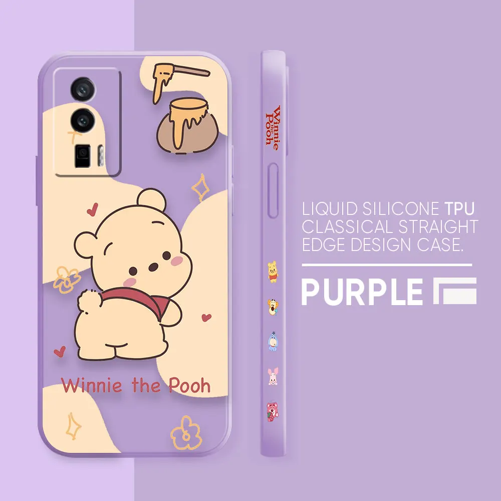 thumbnail image 1 of Case For Redmi K60E K60 K50 K40S K40 K30 9A 9 8A 8 10 Pro 4G 5G Colour Simple Liquid silicone Case Cute Winnie The Pooh, 1 of 5