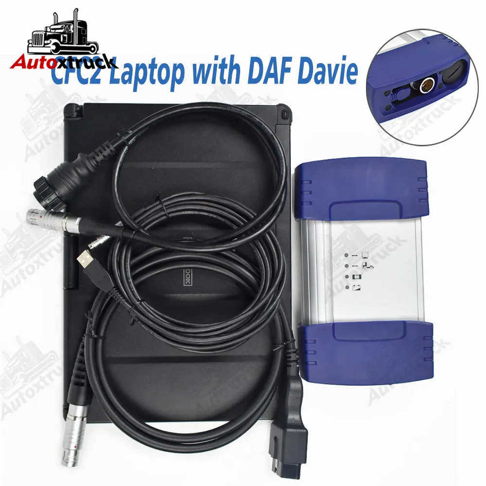 

CFC2 Laptop For DAF V-CI560 MUX Paccar Diagnostic kit For DAF DAVIE 5.6.1 truck diagnostic tools