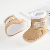 Baywell Winter Baby Shoes Girl 12-18 months Newborn Soft Sole First walker Toddler Fur Warm Snow Boots 0-18 Months 2