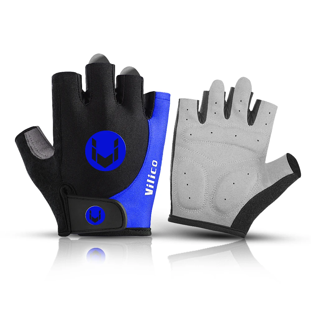 Half Finger Cycling Gloves Liquid Silicone Resistance Shockproof Breathable Sports Bike Fitness Hiking Gloves Men's And Women's