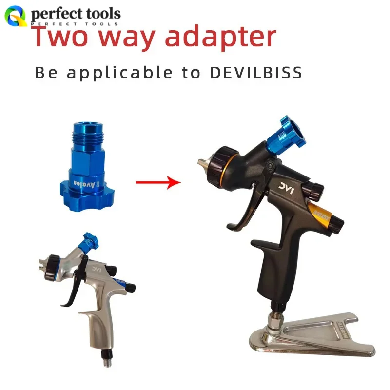 

1602 Devilbiss For Spray Gun Connector Spray Gun Cup Adapter Pot Joints 3/8 PF For Spray Gun Disposable Measuring SATA Cup