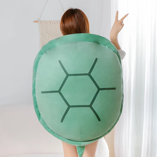 INS Tortoise Honey Plush Toys Stuffed Animal Doll Adult Can Wear Turtle Shell Sleeping Bag Soft Pillow Cushion For Friends Gifts