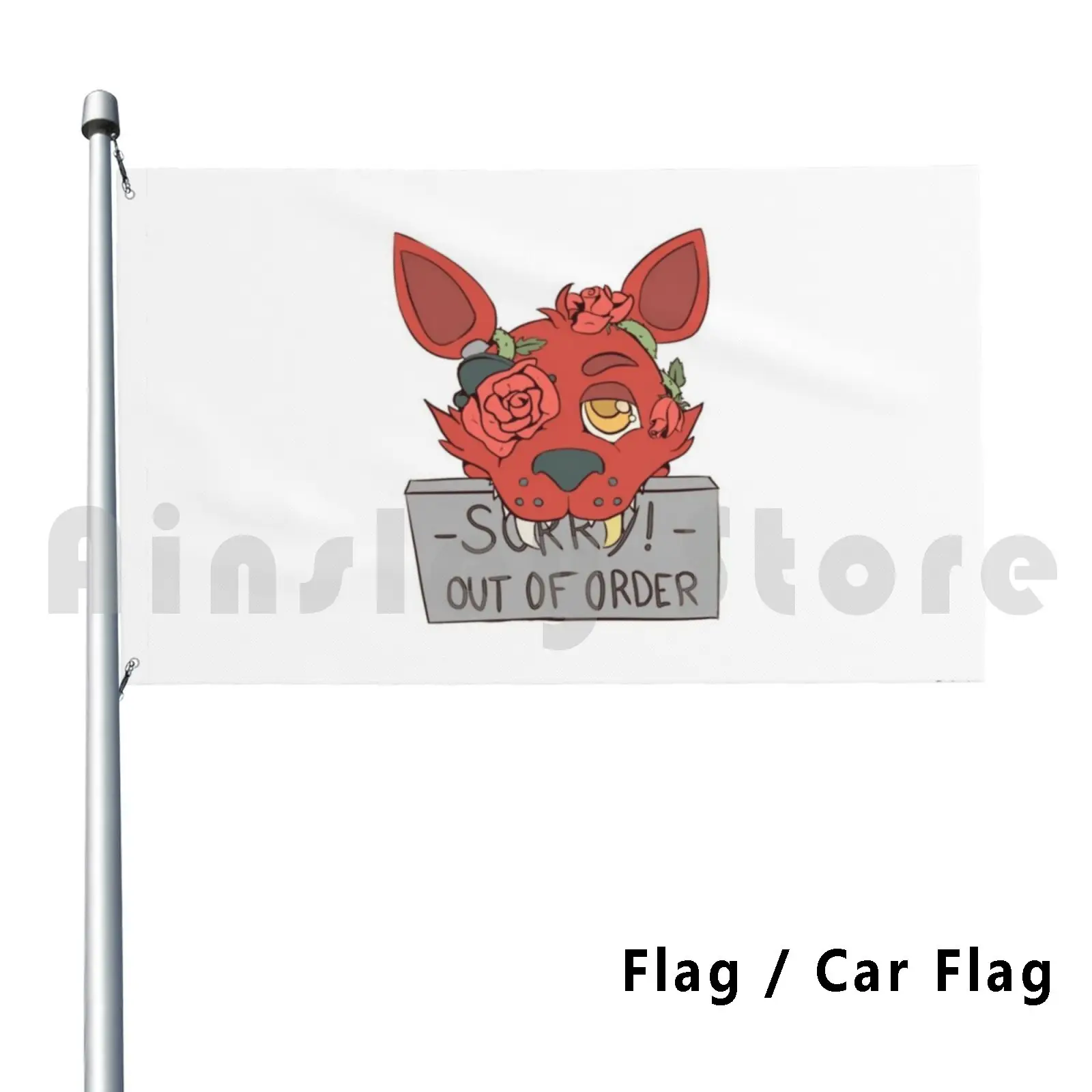 Esagerato E Fuori Ordine Foxy Outdoor Decor Flag Car Flag 370 Fnaf Five Nights At 5Naf Foxy The Pirate