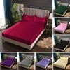 Bedsheet Satin Silk Fitted Bed Shee 1