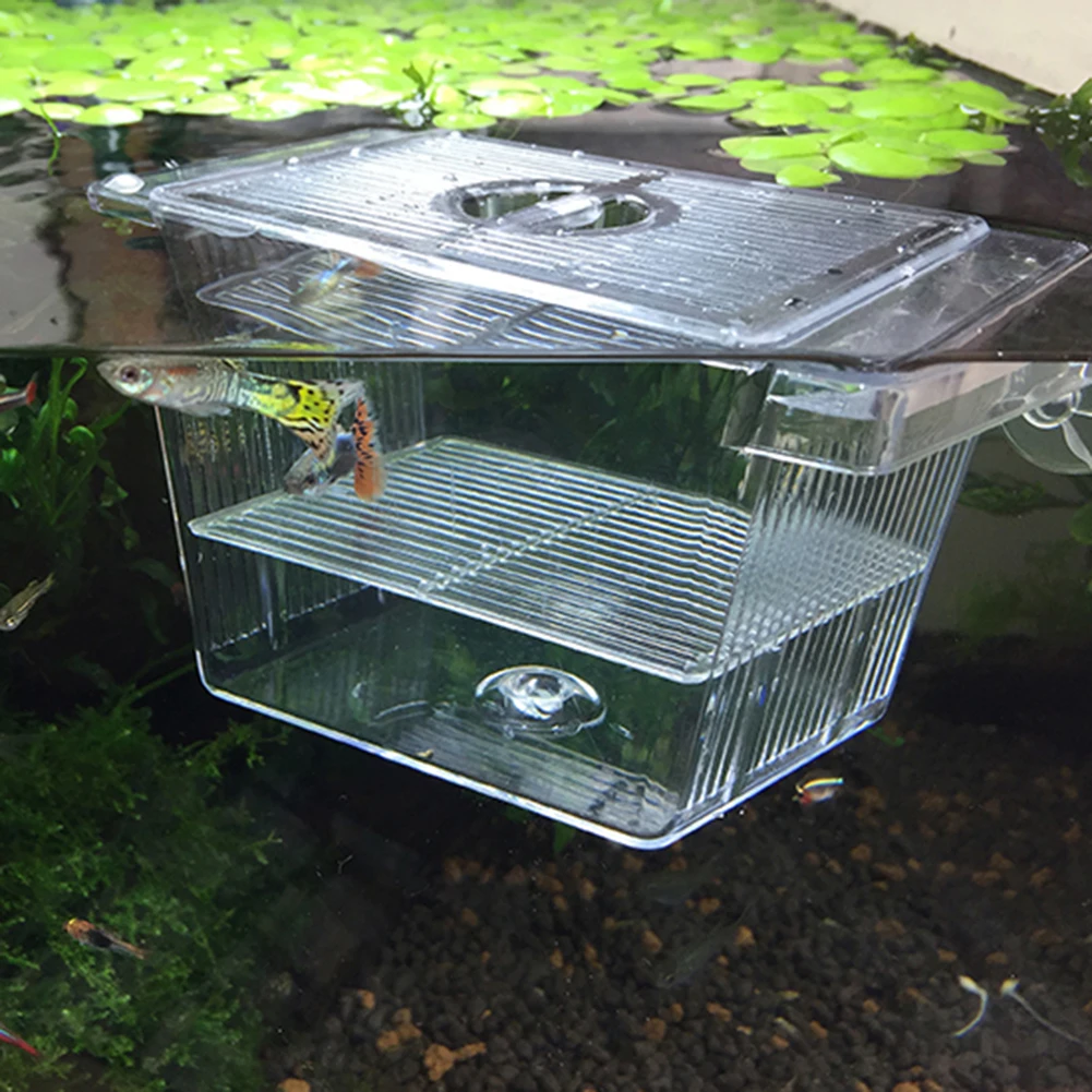 Fish Tank Isolation Box Aquarium Juvenile Fish Acrylic Breeding Incubator Holder Breeding Isolation Aquarium Hatchery