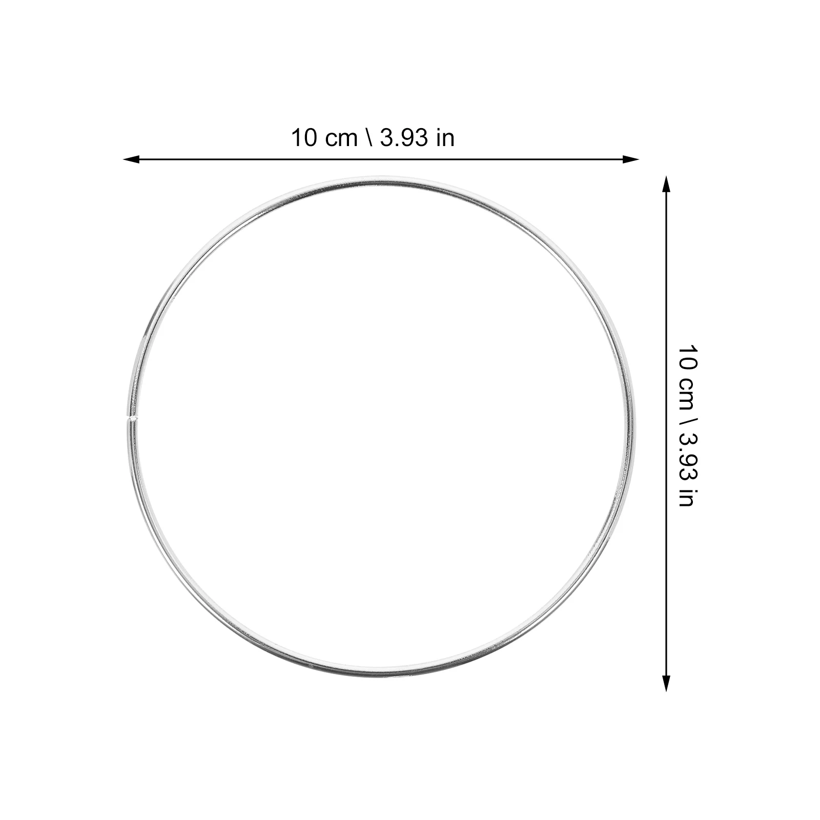 10 Pcs Simple Dreamcatcher Round Metal Ring Plating Ring Hand-made Dress Accessory for Woman Girl (10cm) 5
