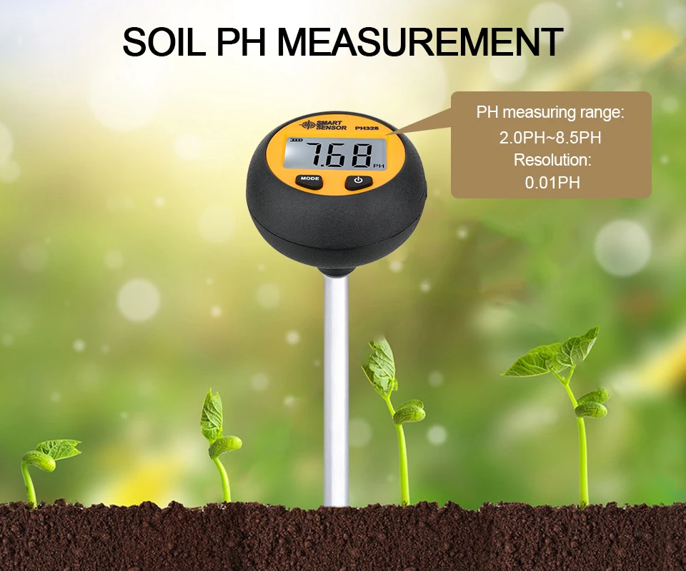 3 In 1 PH328 Soil Acidity Tester Digital Humidity Temperature Tester for Plant F