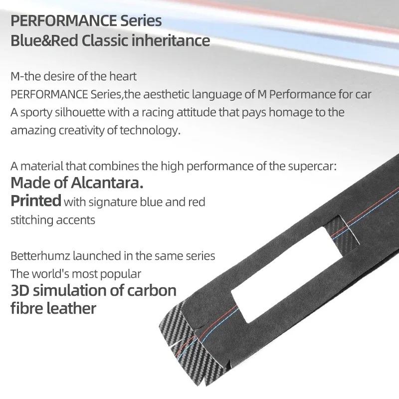 For BMW E60 Series 5 2004-2010 Made of Alcantara Dashboard Panel Instrument Trim Performance Sticker Car Interior Accessories car interior trim