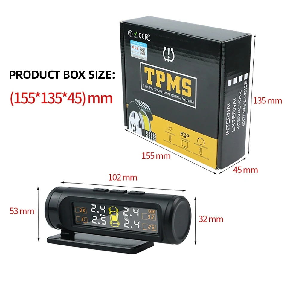 E-ACE TPMS Wireless Tire Pressure Monitoring System