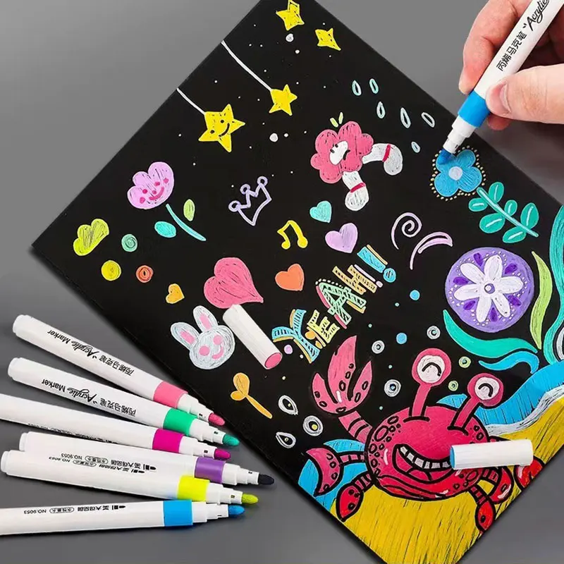 Acrylic Paint Marker Pen Set 6