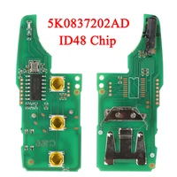 Jingyuqin แผงวงจร id48รีโมท5K0837202AD, ชิป FOB สำหรับ vw/volkswagen Caddy EOS Golf Jetta Beetle POLO UP Tiguan Touran