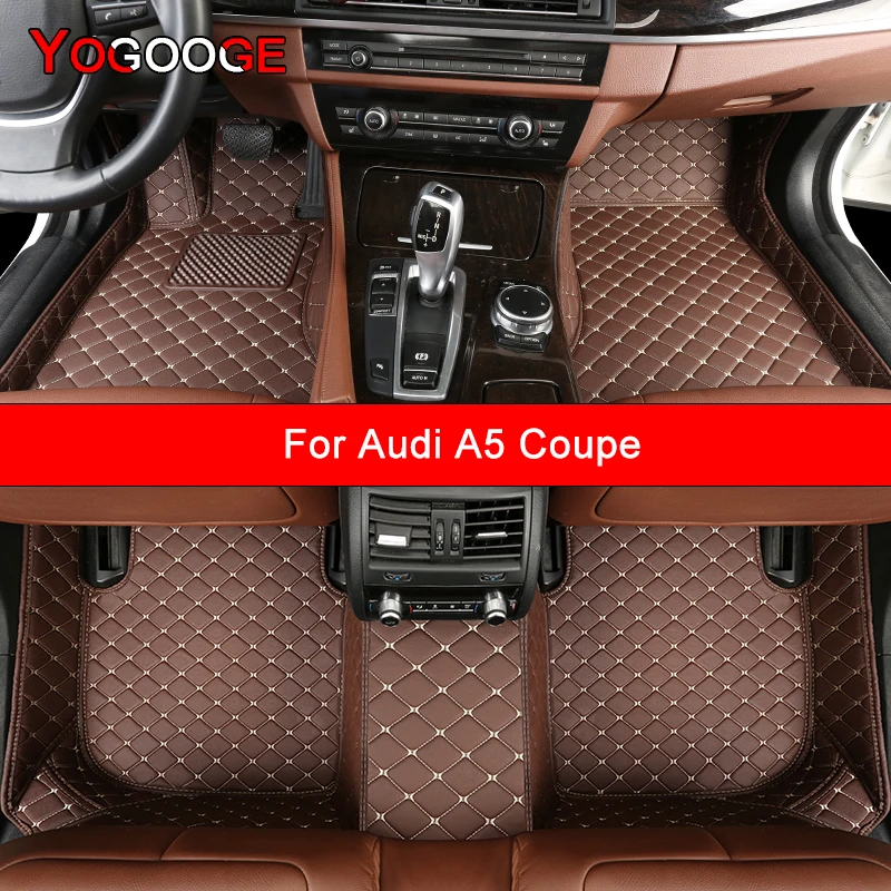 Yogooge Custom Auto Fußmatten für Audi A5 Coupé 2-türige Quattro Fuß Coche Zubehör  Auto Teppiche