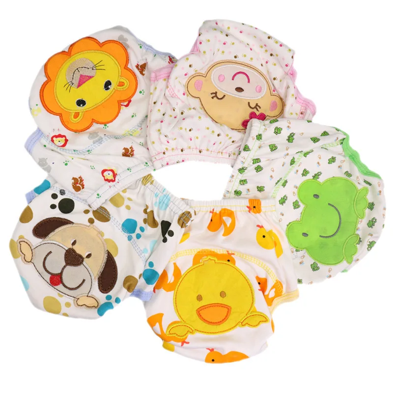 Baby Training Pants Cloth Diapers Reusable Cotton Printed Washable Infants Children Underwear Nappy