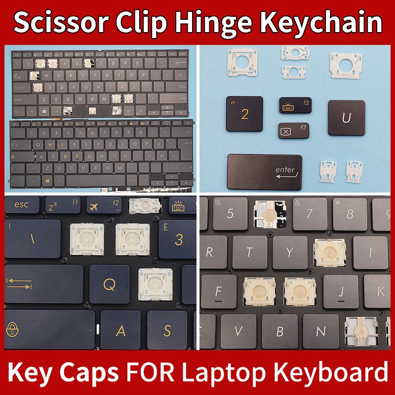 

Replacement Keycaps Scissor Clip Hinge For ASUS ZenBook 3 Deluxe UX490 UX490CA UX490UA UX490UAR Keyboard Keychain