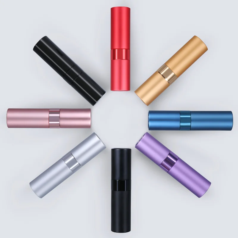 Wholesale 8ml  Metal aluminum refillable perfume bottle  cosmetic spray bottle  portable empty Atomizer perfume travel bottle 5