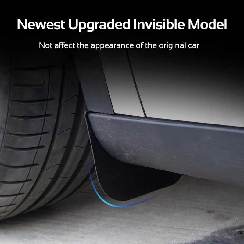 Car Mudguards Invisible Mud Flaps Tesla Model Y Hidden Wheel Mudguards Soft TPE Mudflaps Front Rear Fender Car Accessories