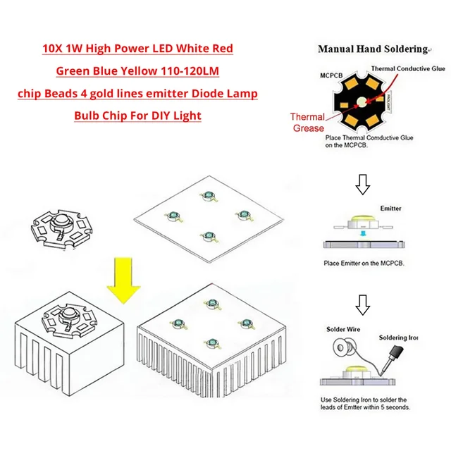고출력 LED 칩 램프 전구, 다양한 색상의 LED 전구로 강력한 조명 효과를 누릴 수 있는 DIY LED 조명 장식