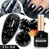 Hot 8ml Clear No Wipe Dot Top Coat Matte Glitter Flash Top Coat Manicure Aurora Flake Topcoat Seal UV Gel Polish for Nail Art 1