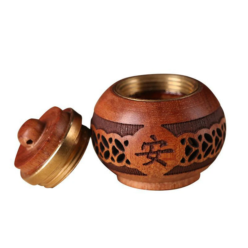 1Pc Natural Wood Lotus Shape Mini Perfume Aroma Diffuser Bottle with Expandable Sandalw... - SKU PADB1209 - UGI Packaging