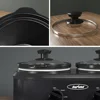 Double Slow Cooker,2 Pot Small Mini Crock Buffet Servers and Warmer,Dual Pot Oval Manual Slow Cooker 4