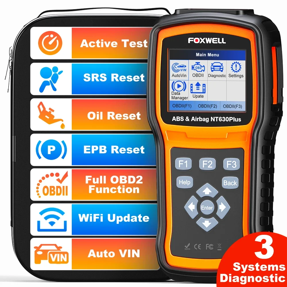 FOXWELL NT630Plus 自動車診断ツール OBD2 エンジン診断 Amazon.com: FOXWELL NT630 Plus OBD2 Scanner with ABS and SRS, ABS